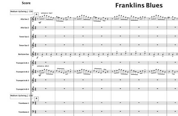 Franklin’s Blues (STUDY SCORE)