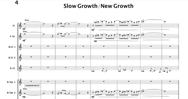 Slow Growth/New Growth (STUDY SCORE + PARTS)