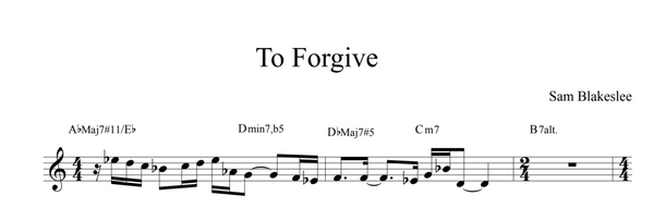 To Forgive